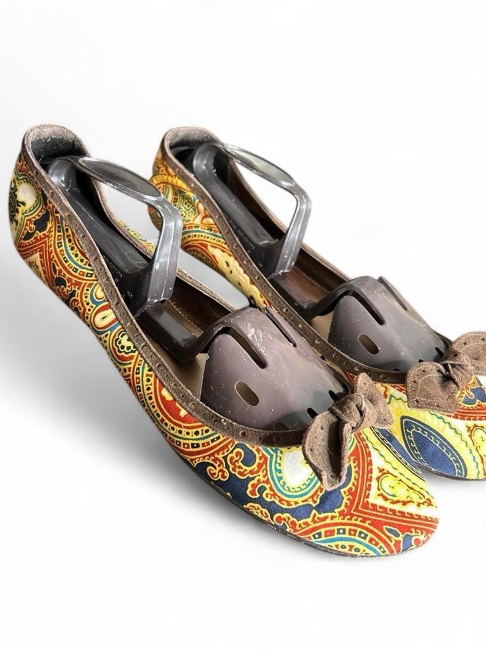 J. Crew Women's Multicolor Paisley Ballet Flats with Bow